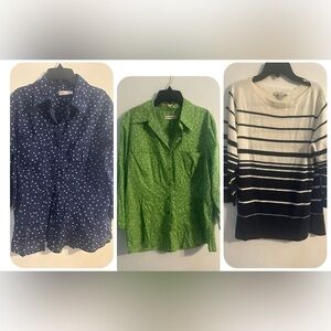 Womens Talbots/Coldwater Creek  Lot 6 size L/Xl button down, shirts, sweater
